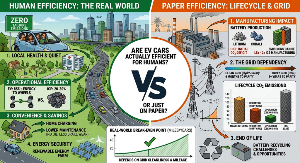 Are EV Cars Actually Efficient for Humans